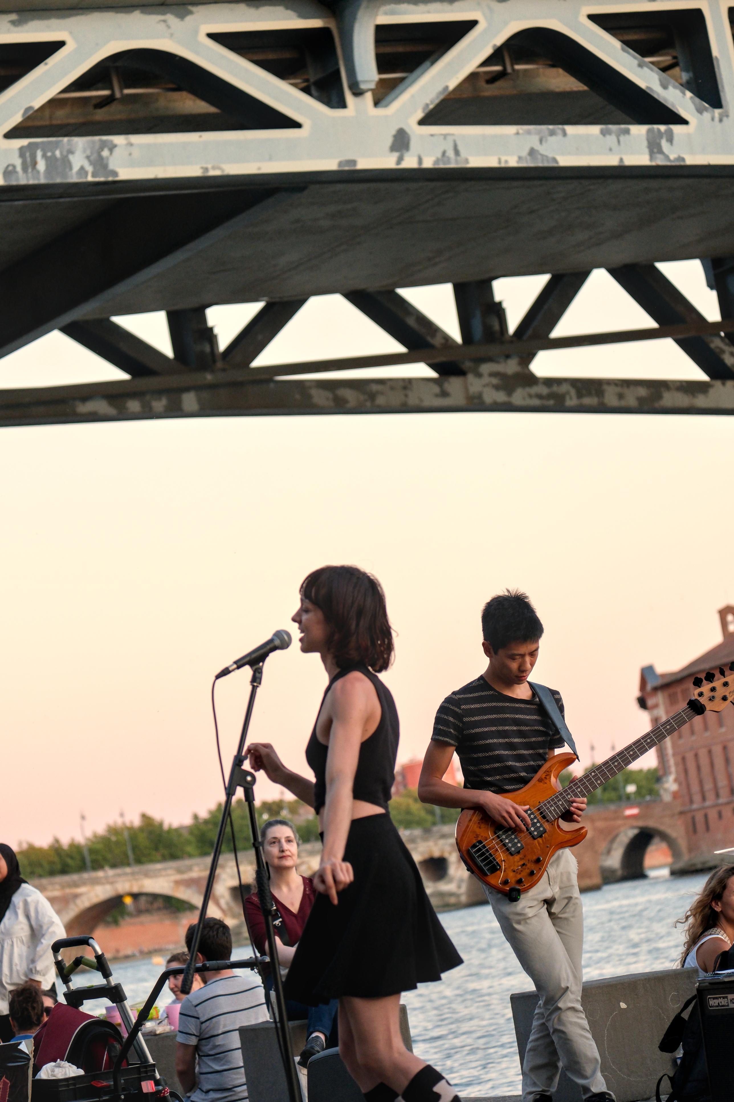 photo concert, bords de Garonne, Toulouse, Nokta Simio, Julien Franck